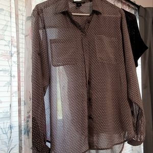 See through Victoria secrets long sleeve blouse